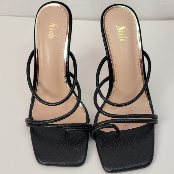 sheln Shoes - Sheln Block Square Toe  Heels Sandals/ 36